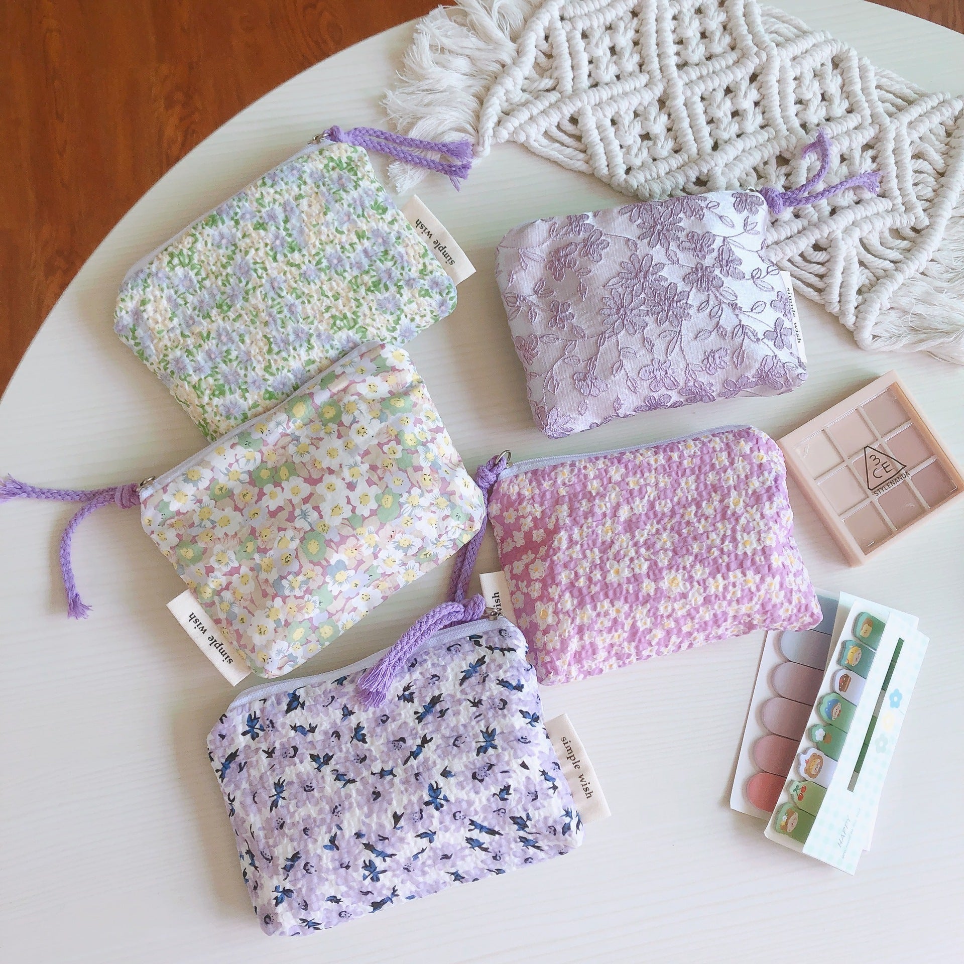 Home Fashion Simple Cotton Headphone Lipstick Storage Bag