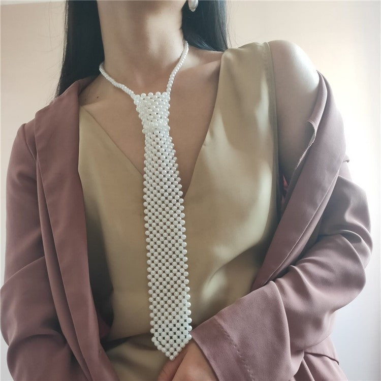 Women's Imitation Pearl Tie Body Chain