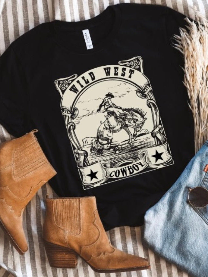 Printed Street Short Sleeve Sports T-shirt For Women