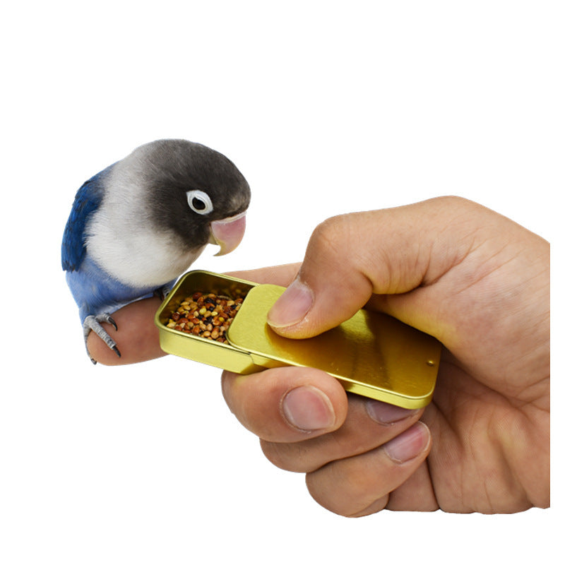 Tinplate Push-Pull Bird Training Box for Parrots