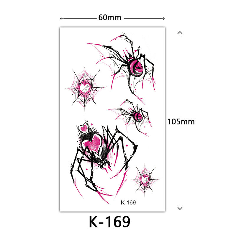 Tattoo Stickers – English Letters, Flowers, Butterfly Sketch Lines, Waterproof Temporary Tattoo