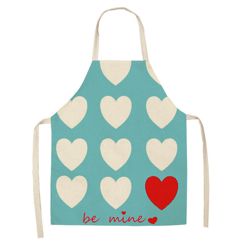 Red Lip Letters Apron – Oil-Proof, Stain-Resistant Kitchen Apron