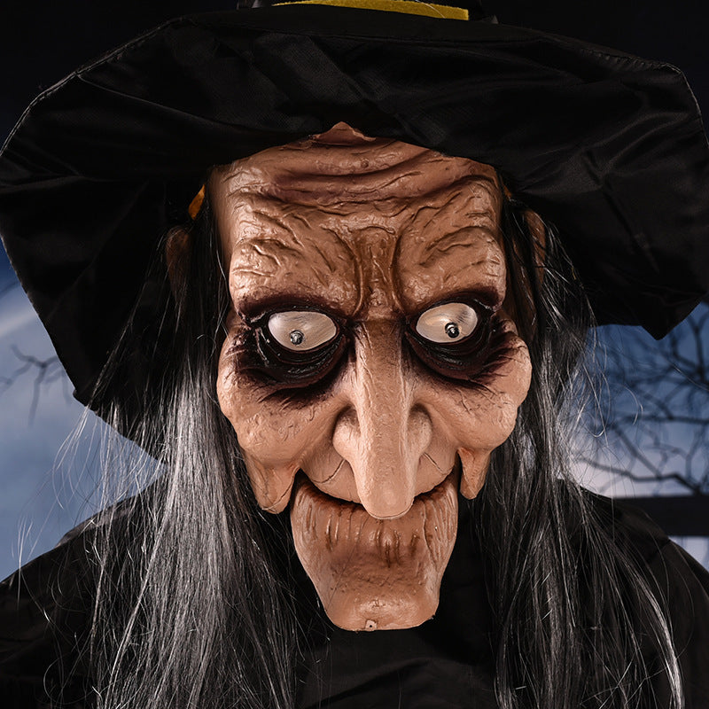 Halloween Voice-Activated Witch Toy – Electric Horror Prop for Ghost Festival, Bar, and Outdoor Decorations