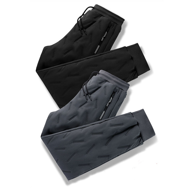 Men’s Winter Fleece Pants – Thickened Windproof Jogging Trousers with Zip Pocket