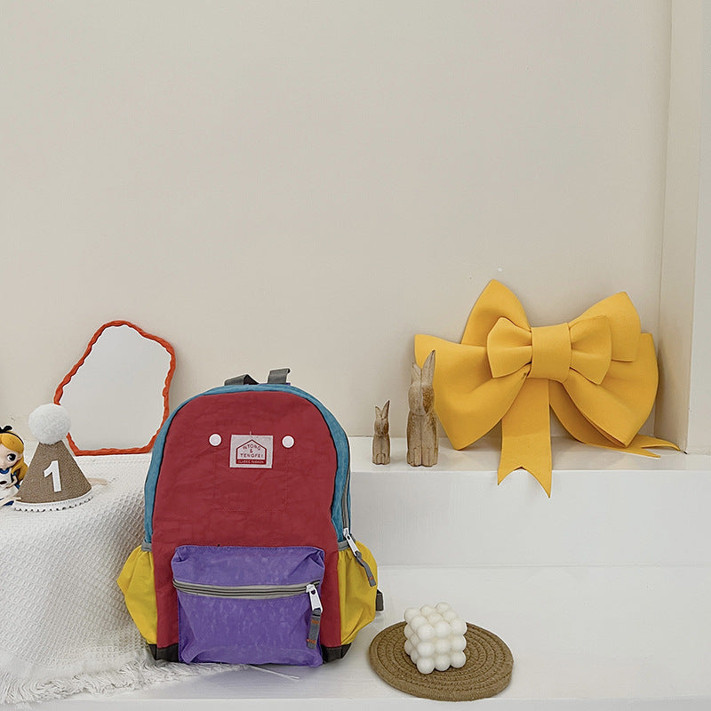Unisex Kids Canvas Backpack Lightweight Spine Protection