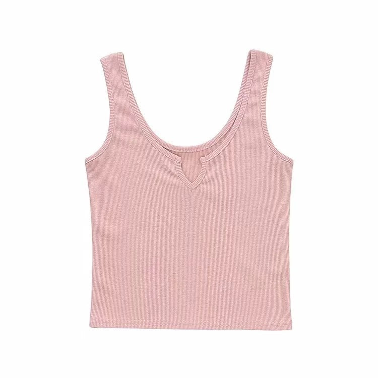 Basic All-matching Outdoor Vest Summer Ins Style American Retro Girl's Age-reducing Scheming Crop-top Spaghetti-strap Top