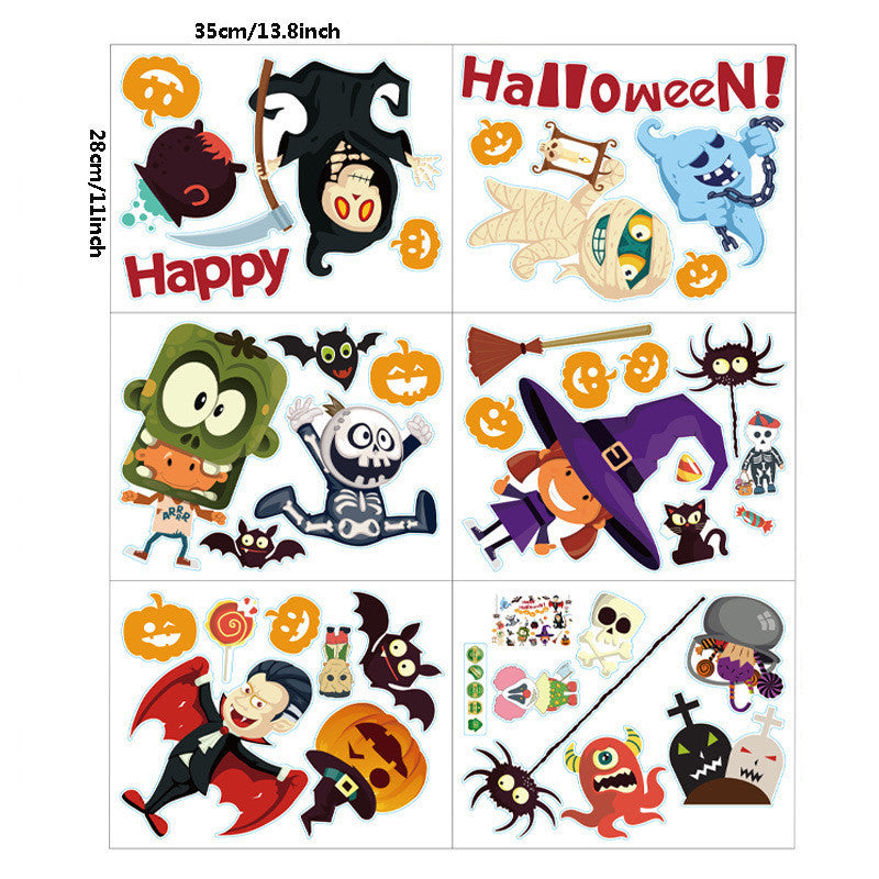 Halloween Bat Pumpkin Creative Decoration Stickers