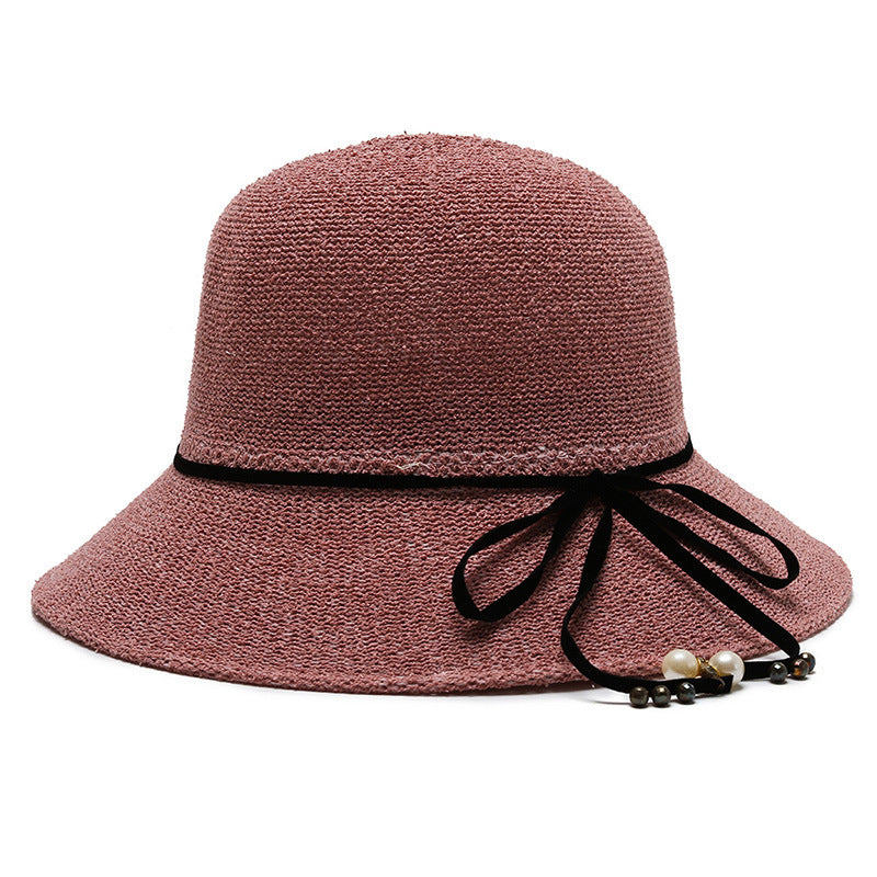 Korean Version Of Fashion Dome Fisherman Ins Trend Warp Knitted Breathable Sun Hat