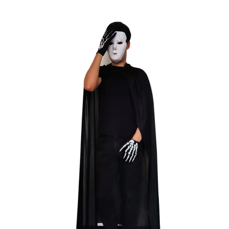 Halloween Party Grim Reaper Black Single Layer Cape