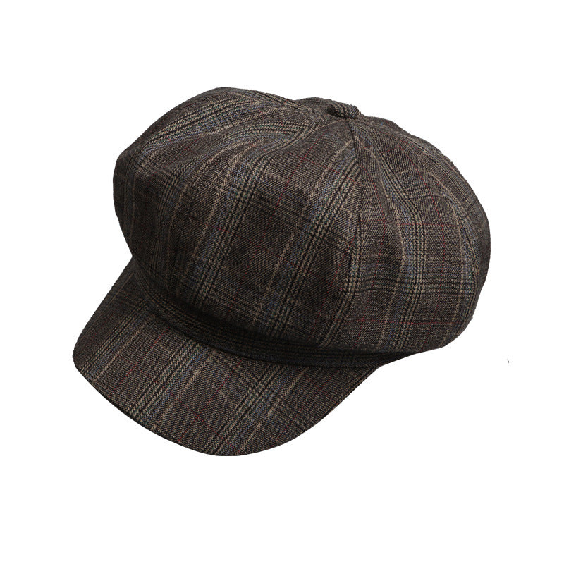 Autumn And Winter Yangqi Checked Beret Children