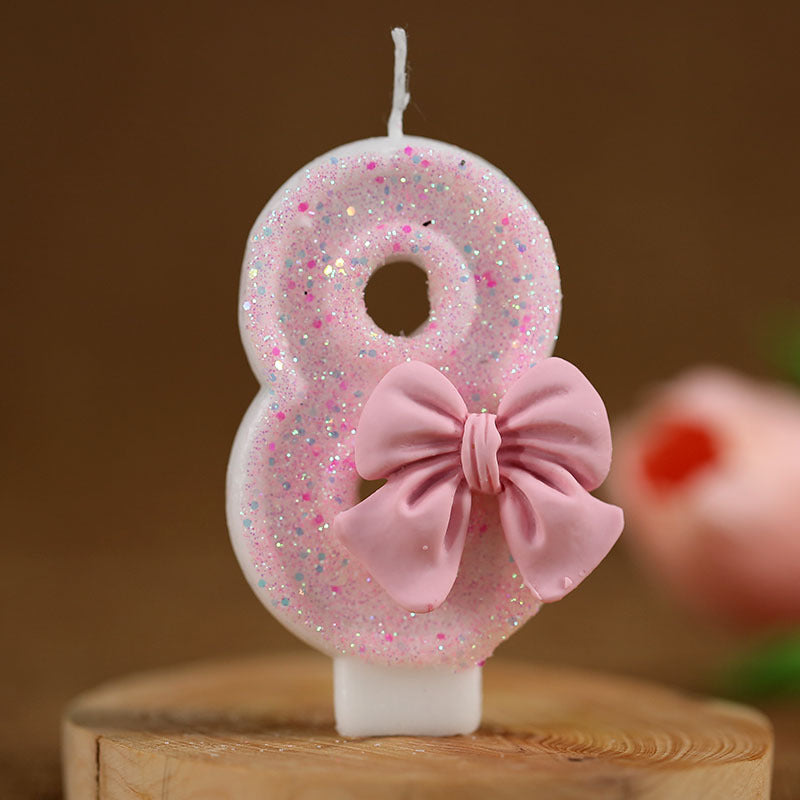 Creative Digital Bow Birthday Candle