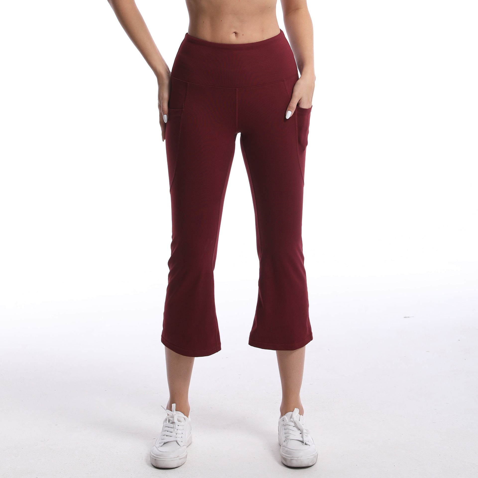 Breathable Sports Pants – Loose Fit Polyester Spandex Cropped Workout Joggers