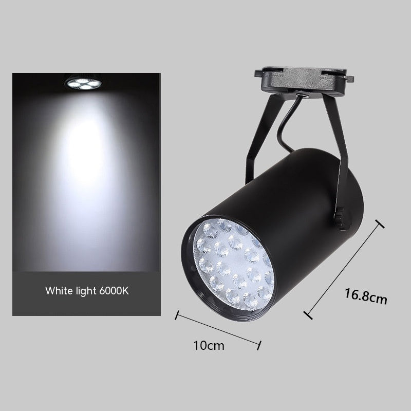 LED Track Spotlight Track Lamp 12 W18W Clothing Store Background Wall Open-mounted Slide Spotlight Super Bright