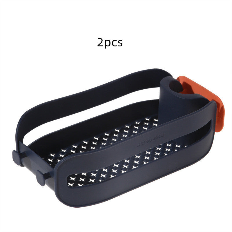 Installation-Free Snap-On Faucet Sink Rack – Kitchen & Bathroom Organizer