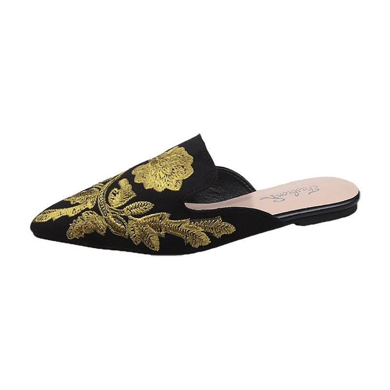 Baotou Embroidered Slippers Women's Summer National Style Fashion
