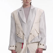 Niche Fake Two Pieces Dark Style Suit Jacket Men's Spring