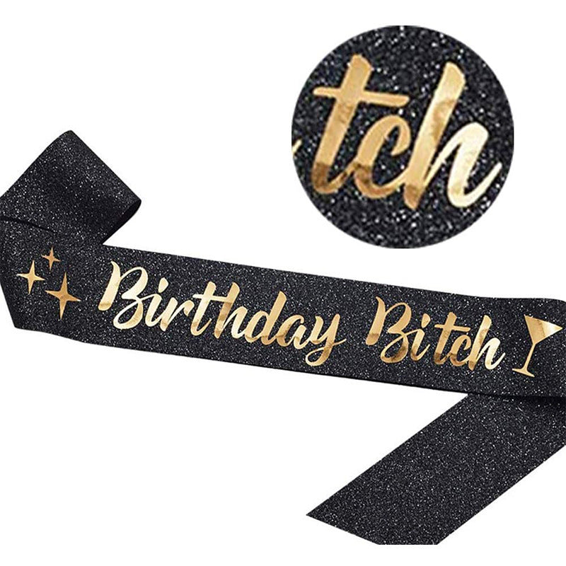Etiquette Belt Crown Set Party Birthday Strap