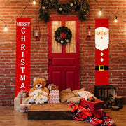Christmas Couplet Decorative Door Curtain Hanging Flag