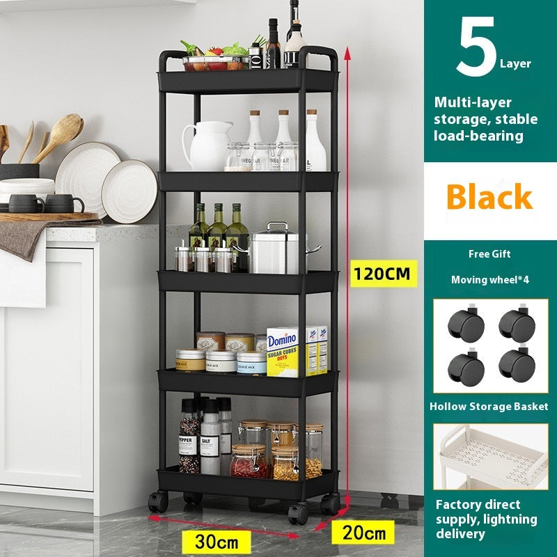 Trolley Rack Kitchen Floor Bedroom Multi-layer Bathroom Storage Rack
