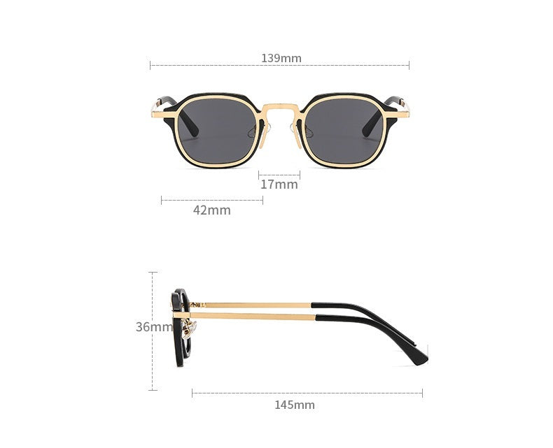 Men's and Women's Punk Box Metal PC Sunglasses