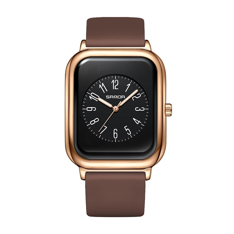 Slim Stainless Steel Women's Waterproof Watch Zinc Case
