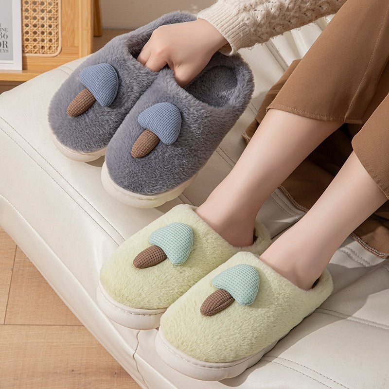 Cute Cotton Slippers Winter Home Indoor And Outdoor Thick Bottom Non-slip Warm