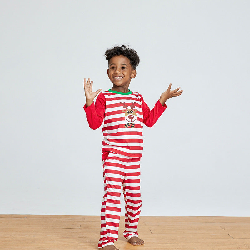 Fashion Printed Long-Sleeved Casual Parent-Child Suit