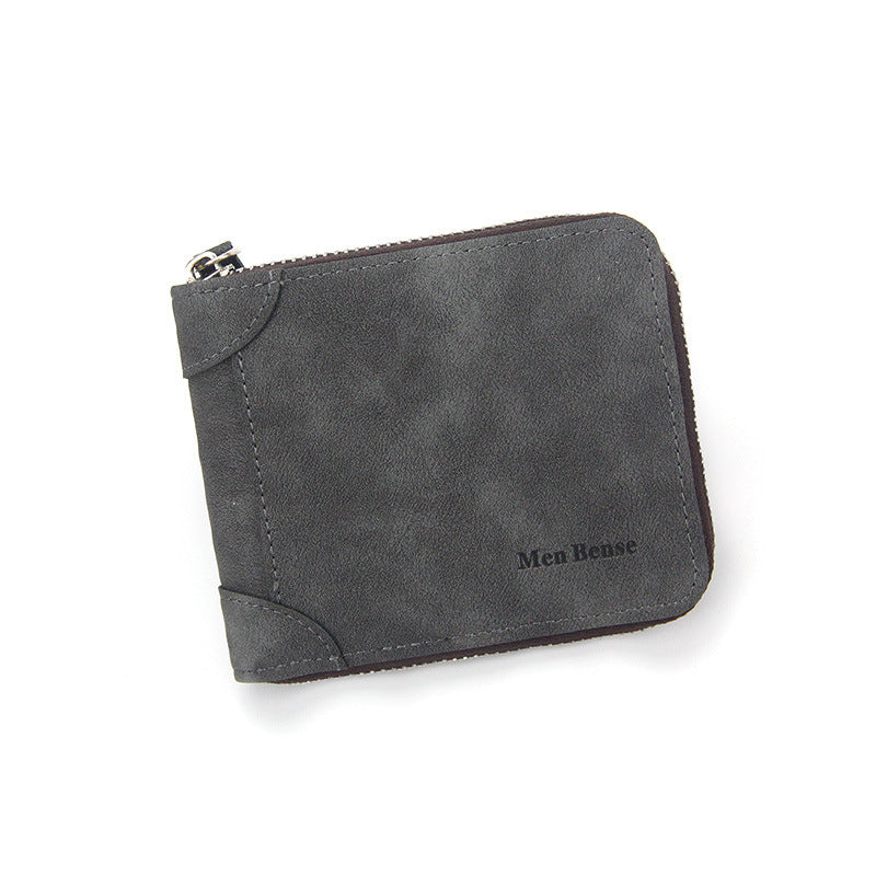 Men's Frosted Simplicity PU Leather Wallet Solid Color