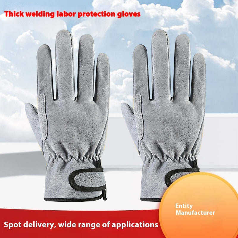 Leather Work Gloves – Durable Protection for Welding, Maintenance & Gardening