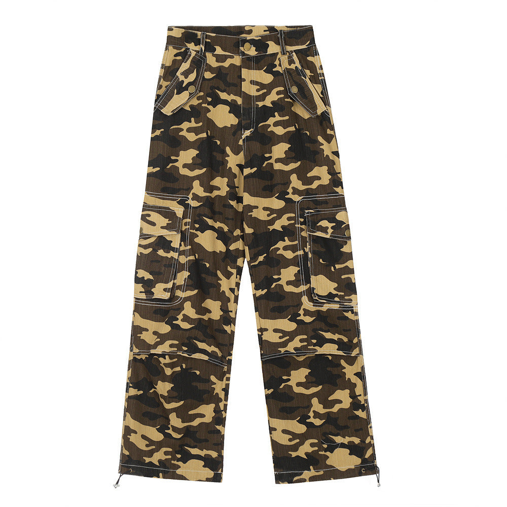 Men’s Camouflage Cargo Pants – Workwear Casual Sports Trousers