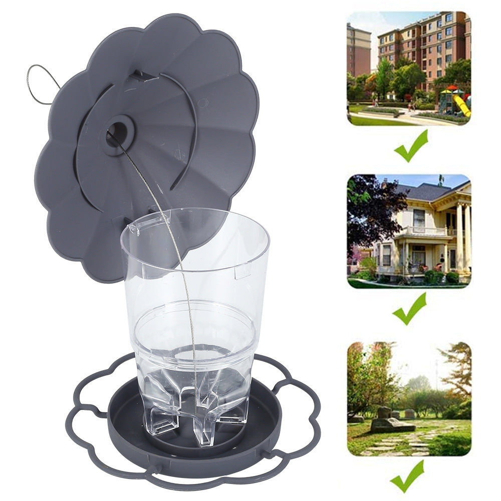Foldable Hanging Wild Bird Feeder with Removable Roof – Large Capacity Outdoor Garden Birdcage Feeder