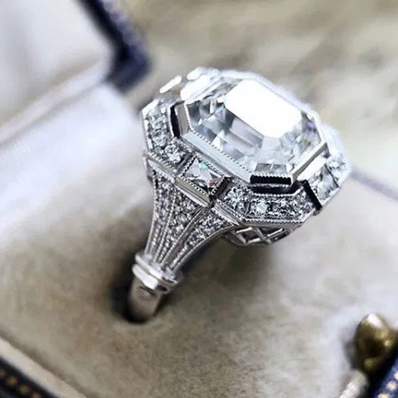 Zircon Ring Women Fashion Wedding Banquet Engagement