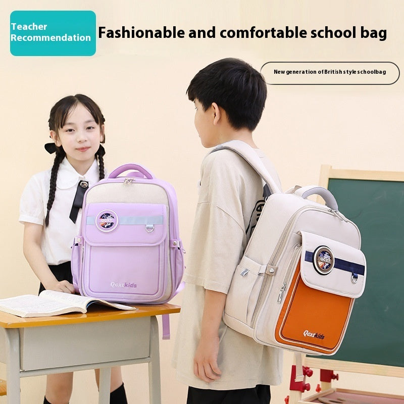 British Style Girls Lightweight Polyester Backpack