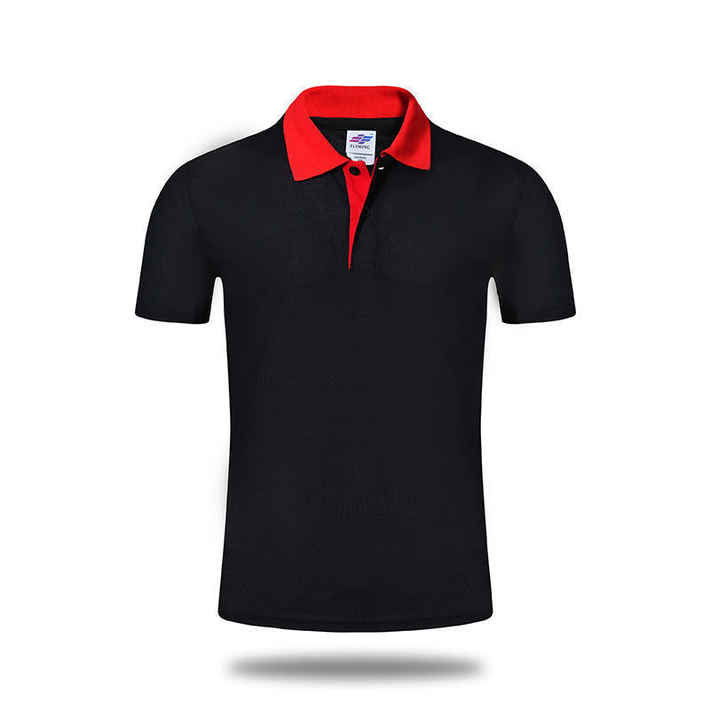 Stand Collar T-shirt Color Matching T-shirt
