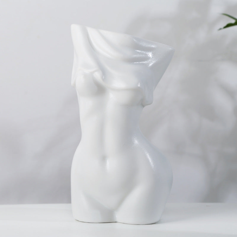 Human Ceramic Art Home Living Room Flower Arrangement Ornament