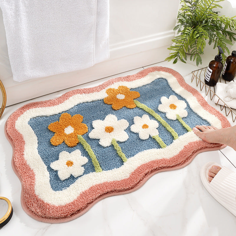 Cartoon Household Bathroom Mats – Absorbent Non-Slip Floor Rugs