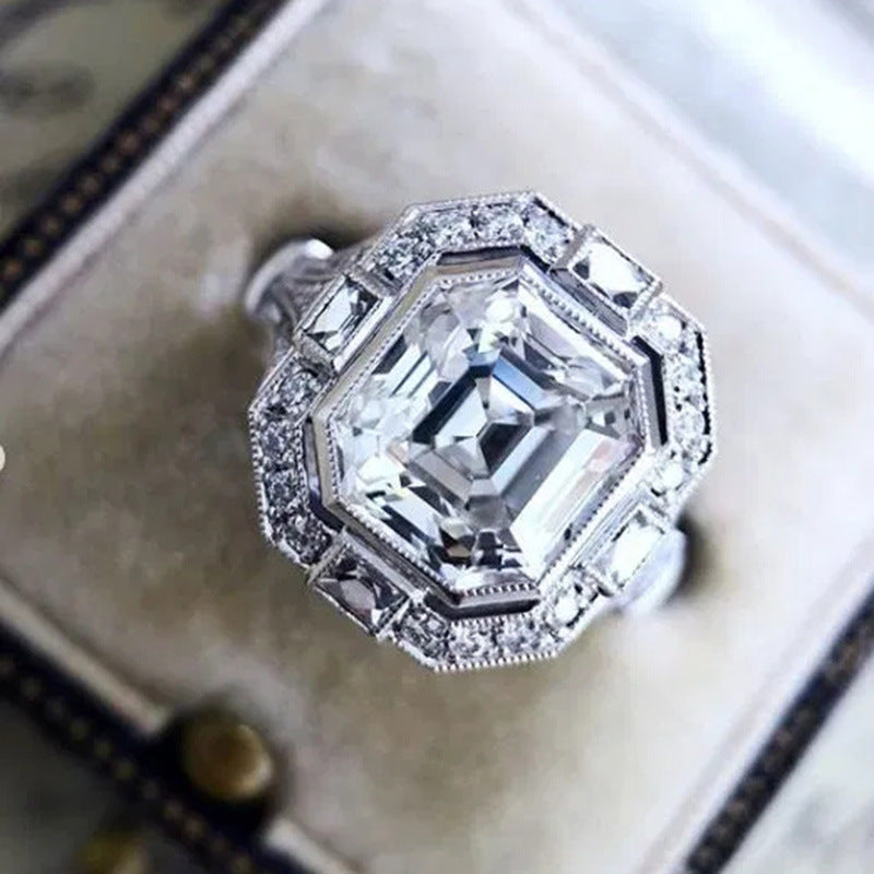 Zircon Ring Women Fashion Wedding Banquet Engagement