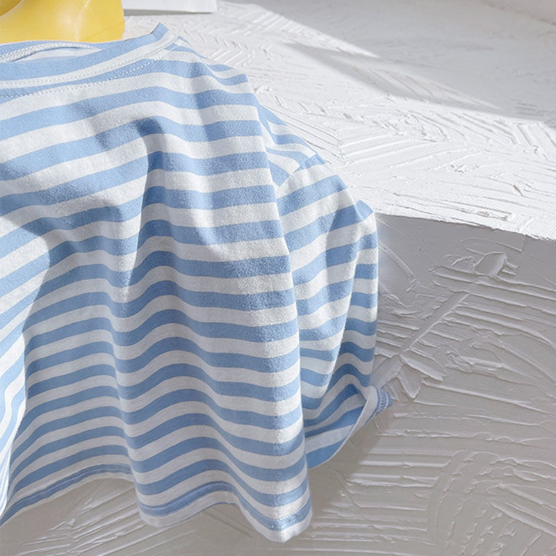 Temperament Striped Bottoming Shirt Tops For Boys And Girls