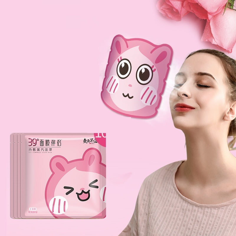 Steam Hot Compress Facial Mask – Peach & Rose Scented Skincare Mask