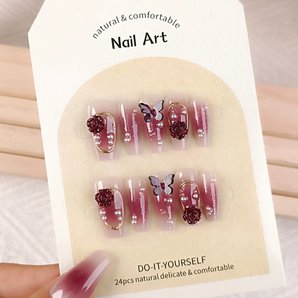 Hand Worn Nail Piece In China-Chic Red In The Year Of The Snake