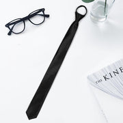 Men’s Business Narrow Zip Tie – Formal Shirt Accessory