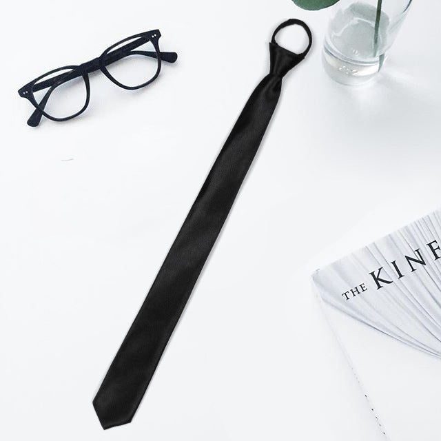 Men’s Business Narrow Zip Tie – Formal Shirt Accessory