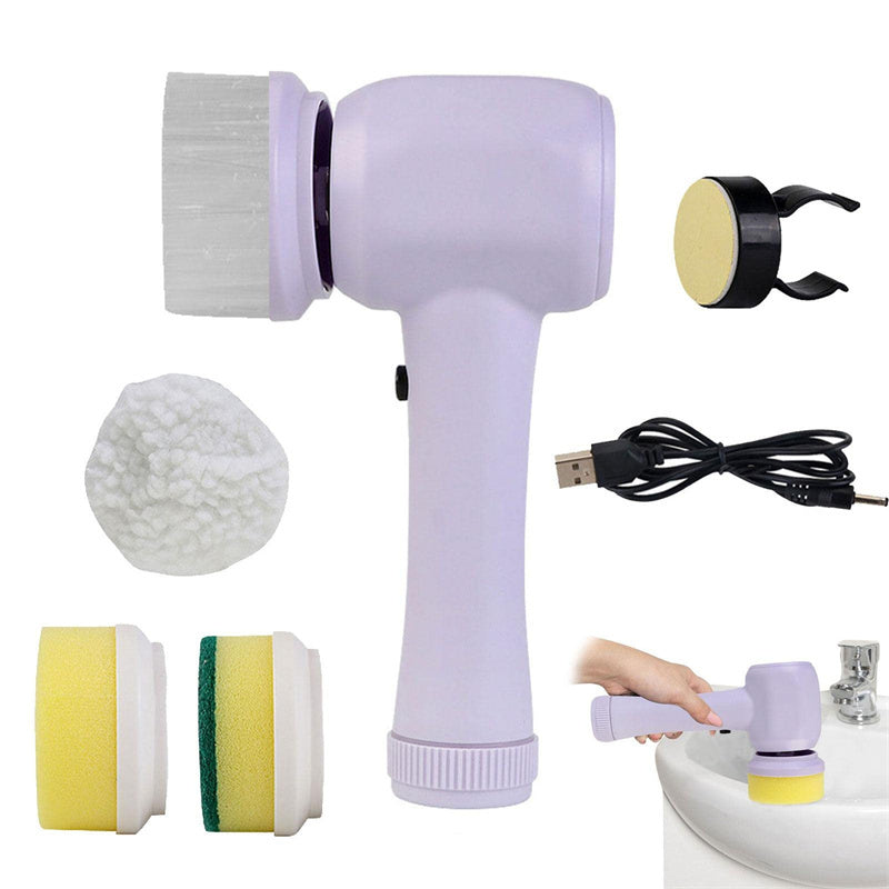 Plastic Electric Spin Scrubber 4 In 1 Cordless Handheld
