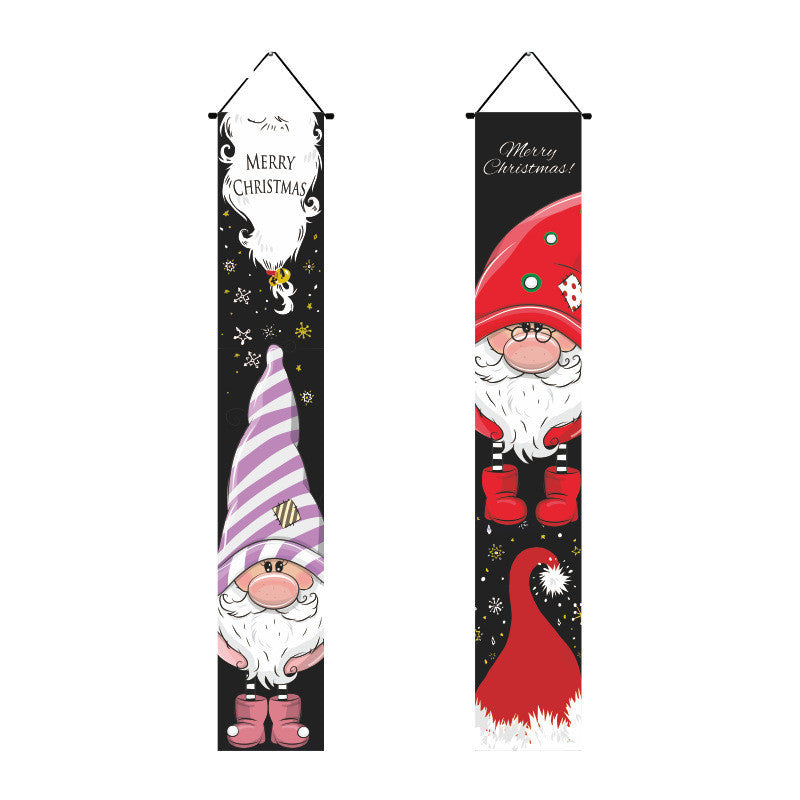 Christmas Couplet Curtain Hanging Cloth Lattice Decoration Hanging Flag