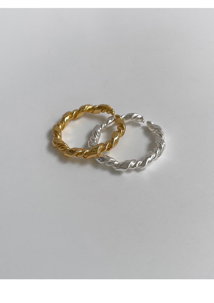 Twist Cord For Braiding Ring Women's Minimalist Design Japanese And Korean All-match Niche