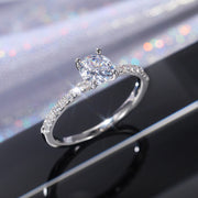Women's European Style Zircon Engagement Ring Copper