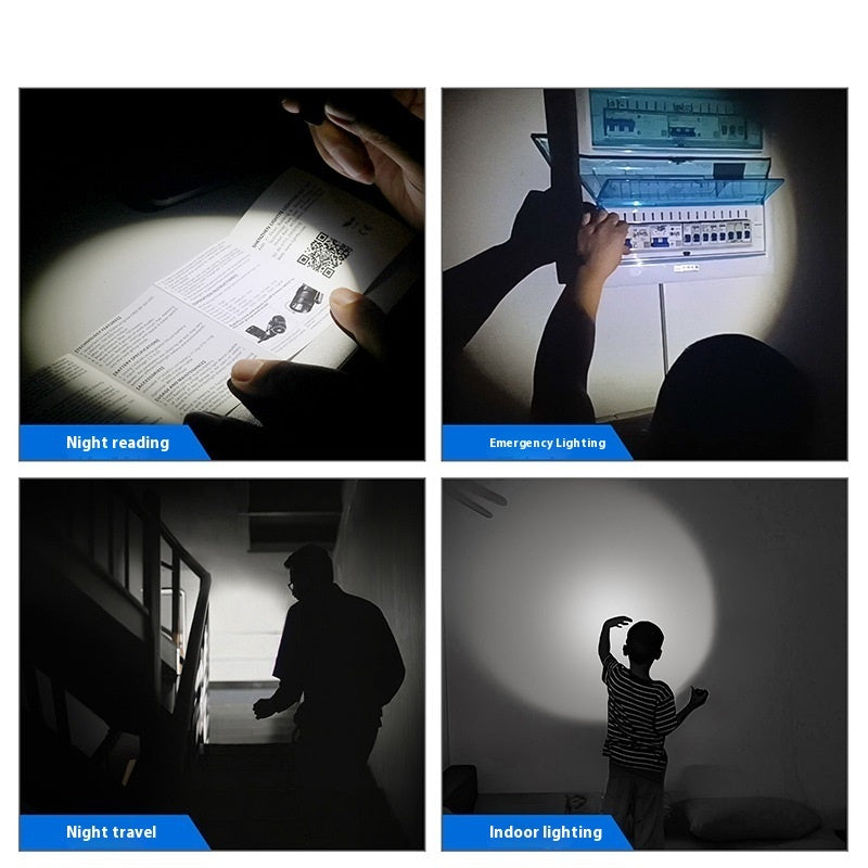 Super Bright Strong Light LED Stainless Steel Key Ring Portable Miniature Waterproof Pocket Flashlight