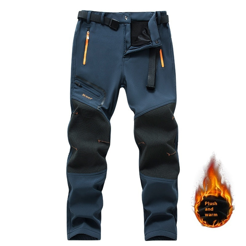 Slim Fit Cropped Pants – Plus Size Men’s Solid Color Straight Trousers