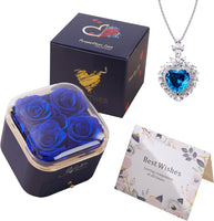 4 Flower Blue Necklace