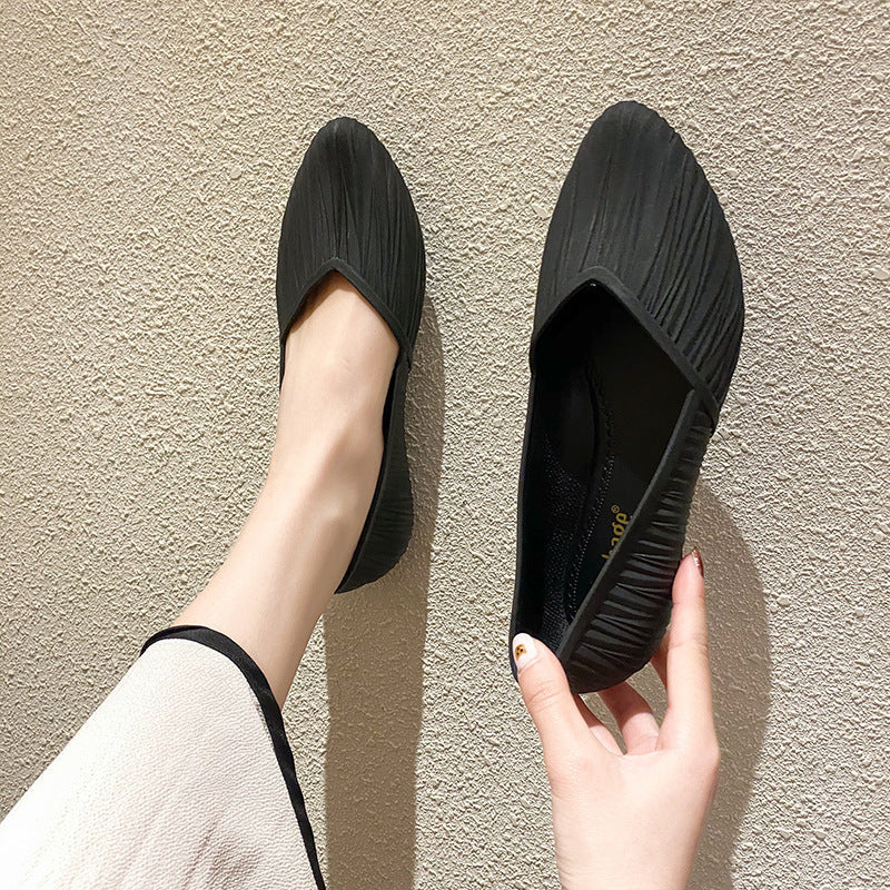 Women's Shallow Mouth PVC Crystal Sandals Non Slip Regular